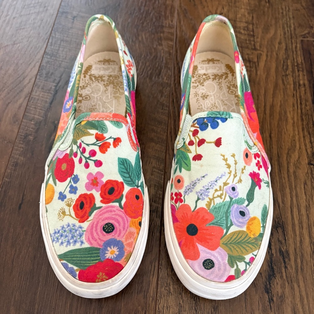Keds X Rifle Paper Co Double Decker Garden Party Slip On Sneaker